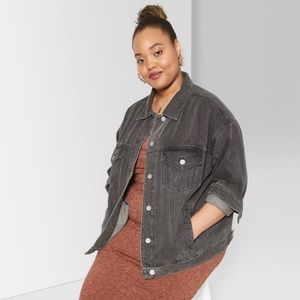 Wild Fable plus size denim trucker jacket